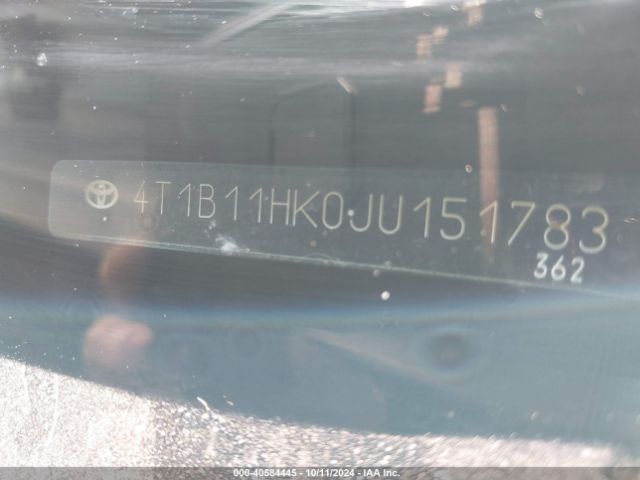 4T1B11HK0JU151783 Toyota CAMRY SE