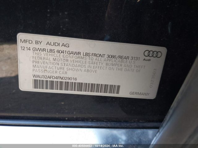 WAU32AFD4FN029016 Audi A8 L 4.0t
