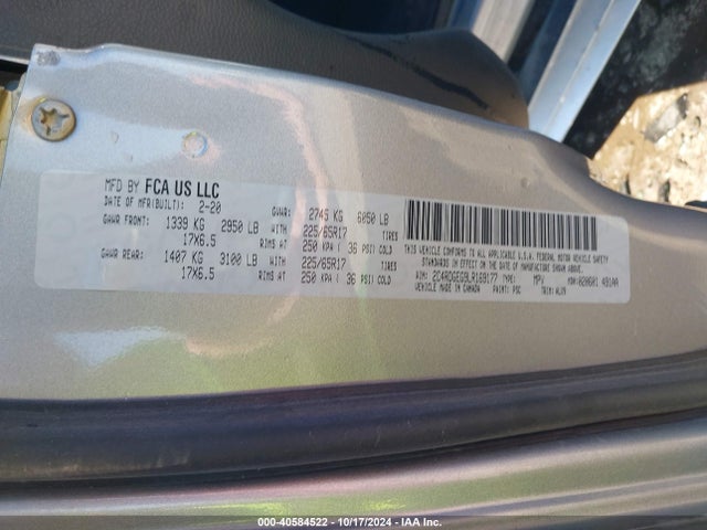 Dodge Grand Caravan Gt 2020 2C4RDGEG9LR169177 Image 9