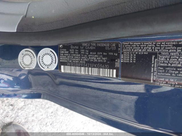 2003 BMW M3 WBSBR93423PK03610 Photo 8