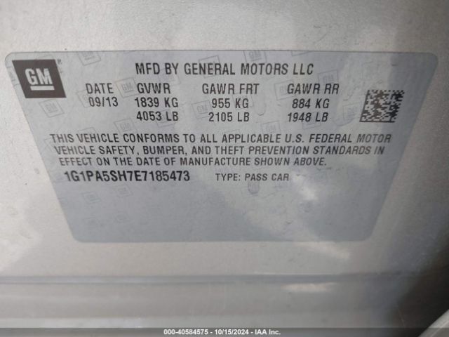 1G1PA5SH7E7185473 Chevrolet Cruze Ls Auto