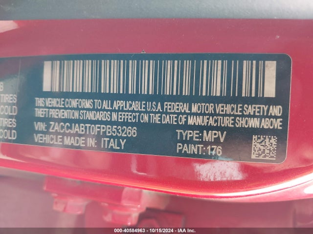 ZACCJABT0FPB53266 Jeep Renegade Latitude