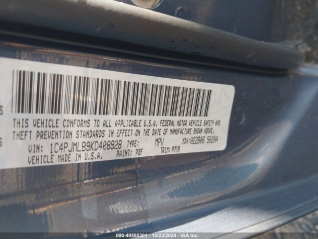 1C4PJMLB9KD408928 Jeep Cherokee Latitude Plus 4x4