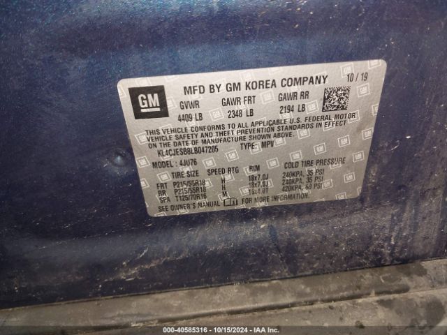 KL4CJESB8LB047205 Buick Encore Awd Preferred