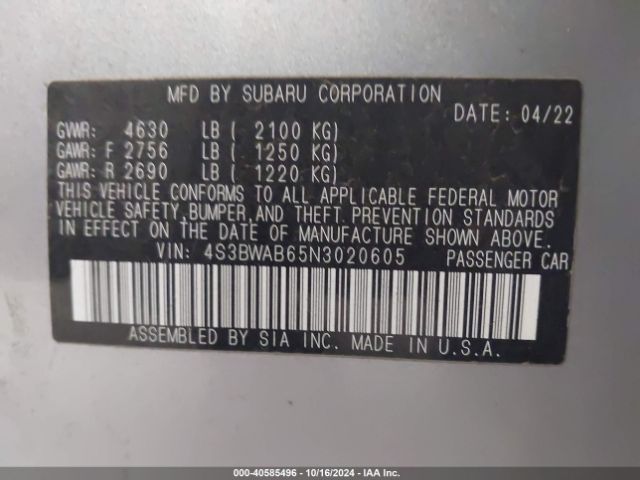 4S3BWAB65N3020605 Subaru Legacy