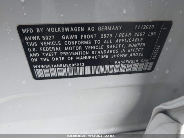 WVWSR7AN8ME005232 Volkswagen Arteon 2.0t Sel R-line