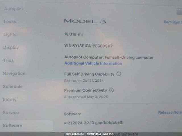 5YJ3E1EA1PF680587 Tesla Model 3 Rear-wheel Drive