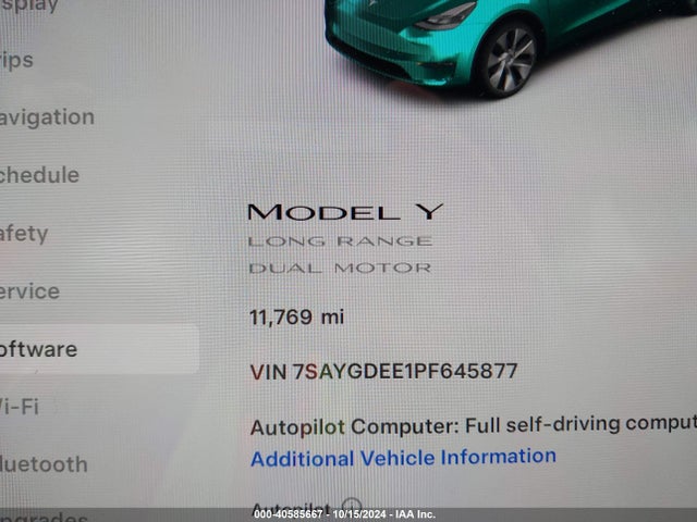 2023 TESLA MODEL Y 7SAYGDEE1PF645877 Photo 6