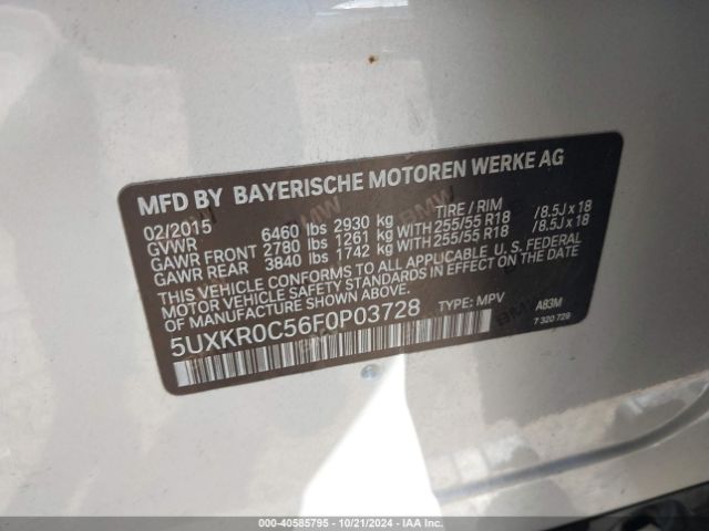5UXKR0C56F0P03728 BMW X5 Xdrive35i