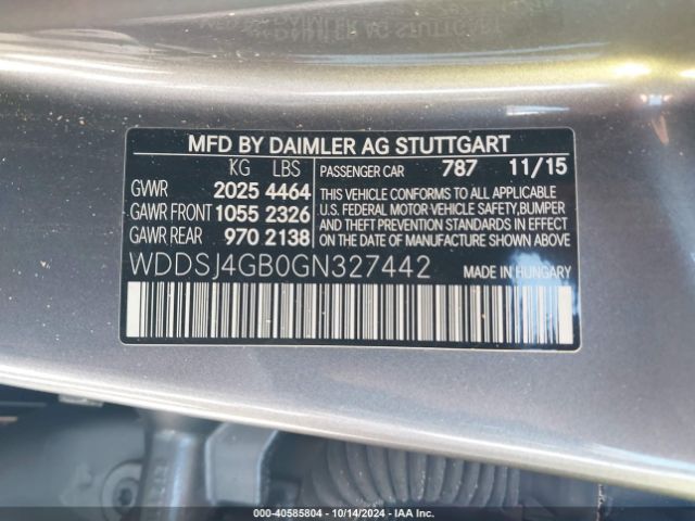WDDSJ4GB0GN327442 Mercedes-Benz CLA 250 4MATIC