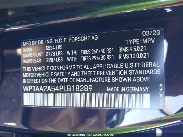 2023 PORSCHE MACAN WP1AA2A54PLB18289 Photo 8