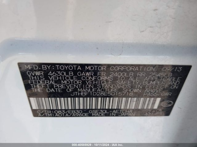 JTHBF1D28E5015718 Lexus IS 250