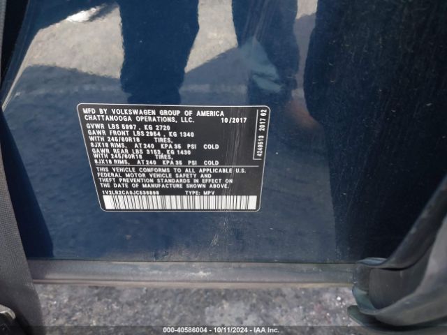 1V2LR2CA0JC536898 Volkswagen Atlas 3.6l V6 Se/3.6l V6 Se W/technology