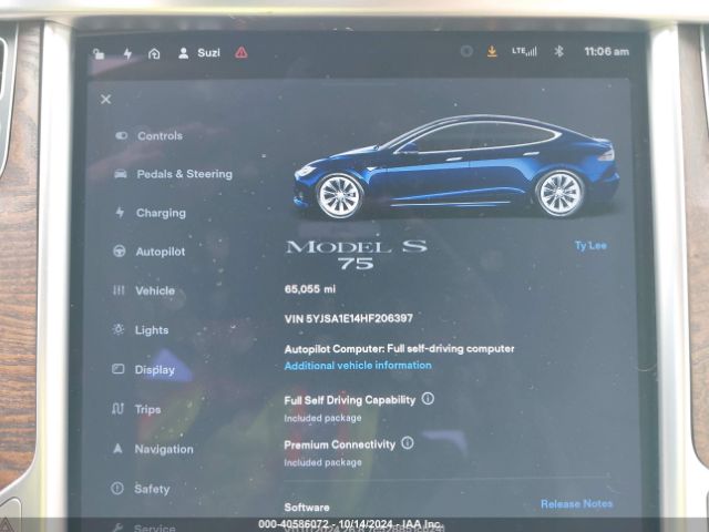 5YJSA1E14HF206397 Tesla Model S 60/75