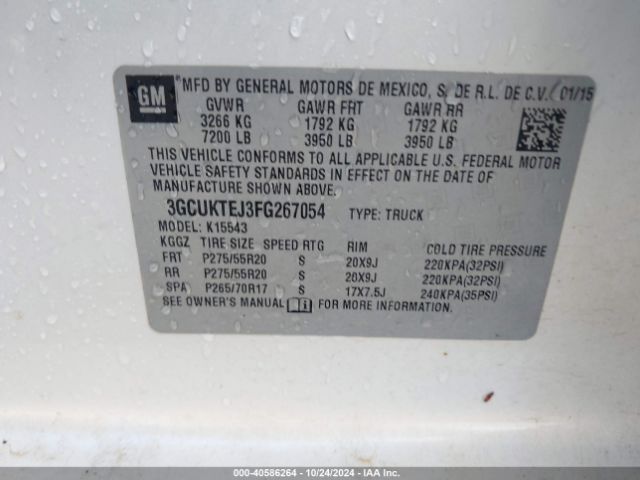 3GCUKTEJ3FG267054 Chevrolet Silverado 1500 High Country