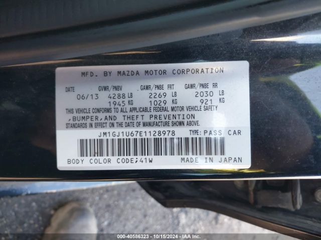 JM1GJ1U67E1128978 Mazda Mazda6 I Sport