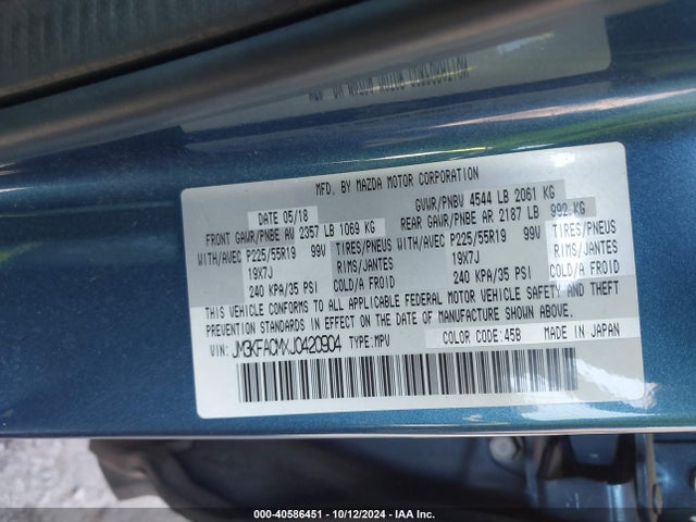 Mazda Cx-5 Touring 2018 JM3KFACMXJ0420904 Image 9