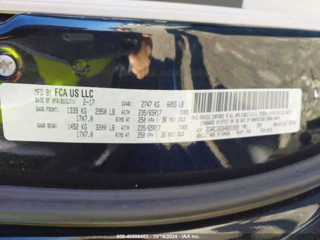 2C4RC1BG9HR691920 Chrysler Pacifica Touring-l