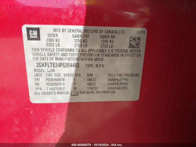 2GKFLTE34F6264493 GMC Terrain Slt-2