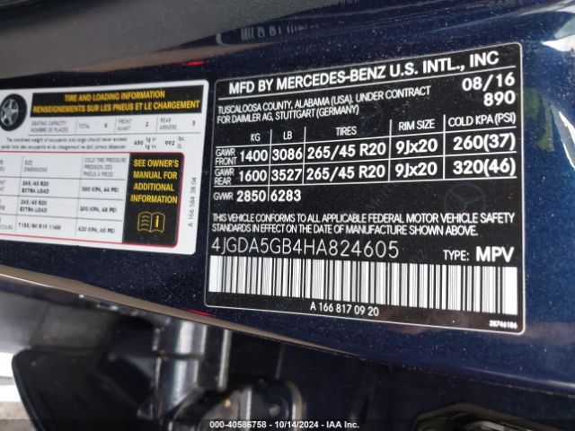 4JGDA5GB4HA824605 Mercedes-Benz Gle 400 4matic