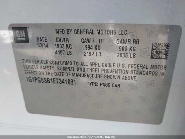 1G1PG5SB1E7341081 Chevrolet CRUZE LTZ
