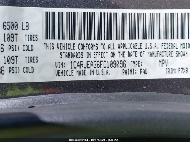 1C4RJEAG6FC109096 Jeep Grand Cherokee Laredo