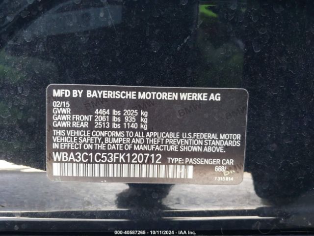 2015 BMW 328I WBA3C1C53FK120712 Photo 8