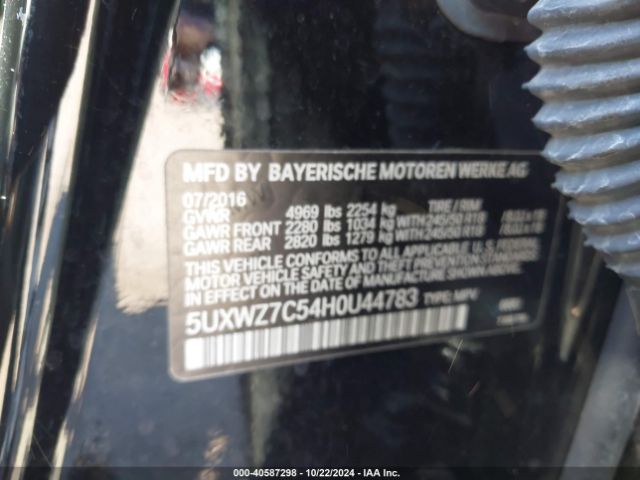 5UXWZ7C54H0U44783 BMW X3 Sdrive28i