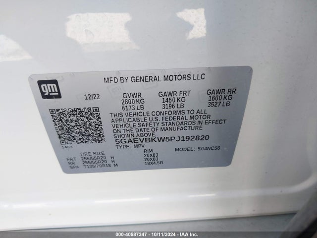 5GAEVBKW5PJ192820 Buick Enclave Premium Awd