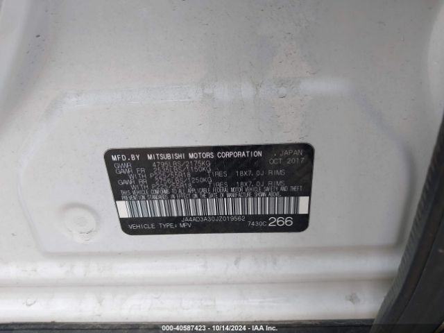 2018 MITSUBISHI OUTLANDER JA4AD3A30JZ019562 Photo 8