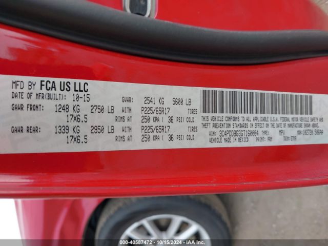 3C4PDDBG3GT160004 Dodge Journey Sxt