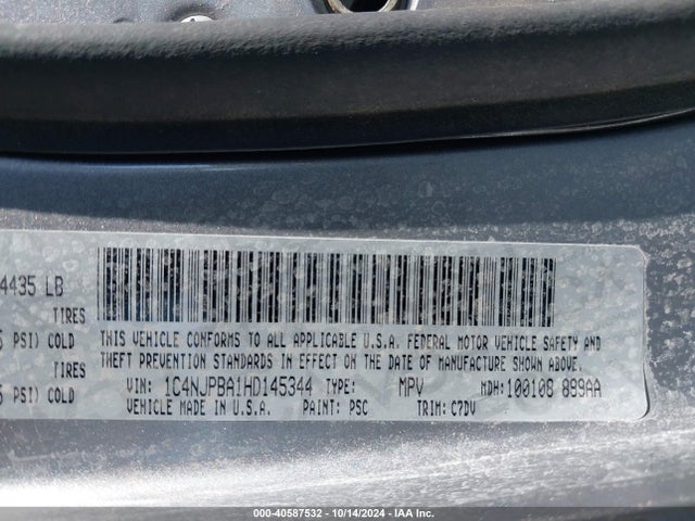 1C4NJPBA1HD145344 Jeep Patriot Sport Fwd