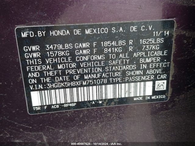 3HGGK5H8XFM751078 Honda Fit Ex/ex-l