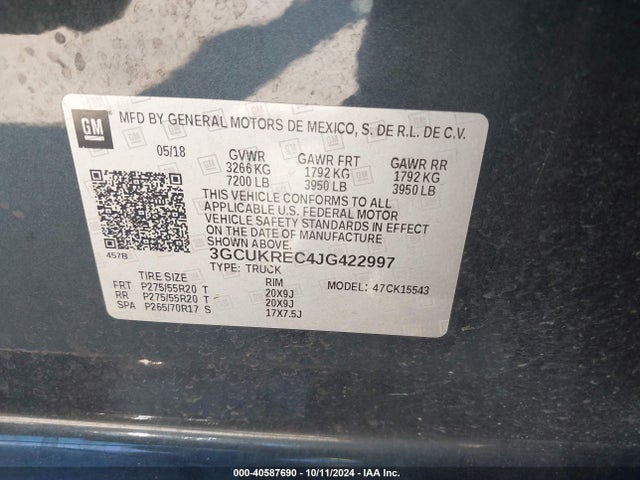 Chevrolet Silverado 1500 1lt 2018 3GCUKREC4JG422997 Image 9