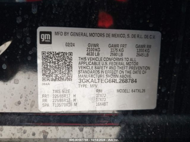 3GKALTEG6RL268784 GMC Terrain Awd Sle