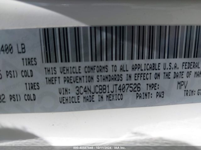 3C4NJCBB1JT407526 Jeep Compass Altitude Fwd