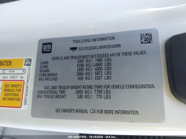 2024 CADILLAC ESCALADE 1GYS3GKL0RR351686 Photo 8