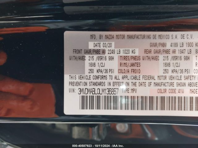 3MVDMABL0LM136857 Mazda CX-30