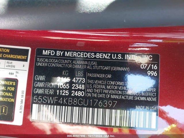 55SWF4KB8GU176397 Mercedes-Benz C 300 4matic/luxury 4matic/sport 4matic