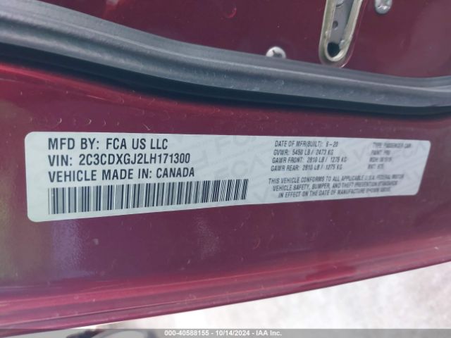 2C3CDXGJ2LH171300 Dodge Charger Scat Pack Widebody Rwd