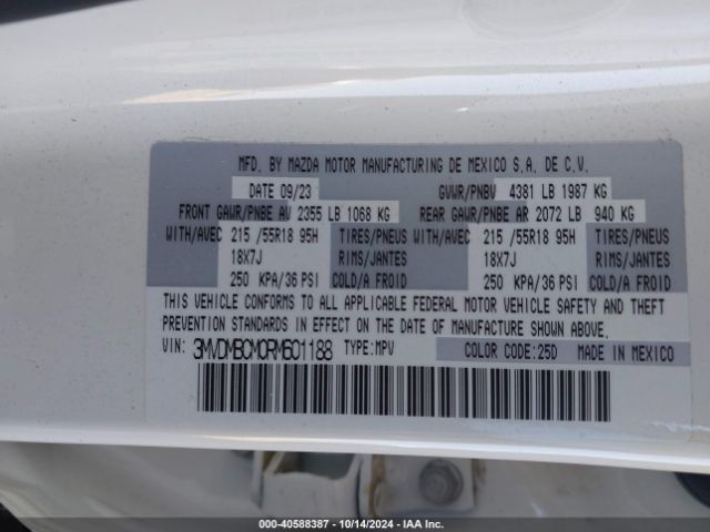 3MVDMBCM0RM601188 Mazda Cx-30 2.5 S Preferred Package