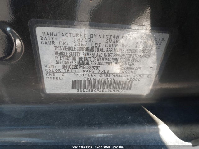 Nissan Versa Note Sv 2014 3N1CE2CP1EL369207 Image 9