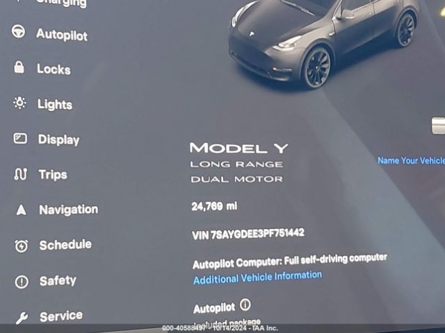 7SAYGDEE3PF751442 Tesla Model Y