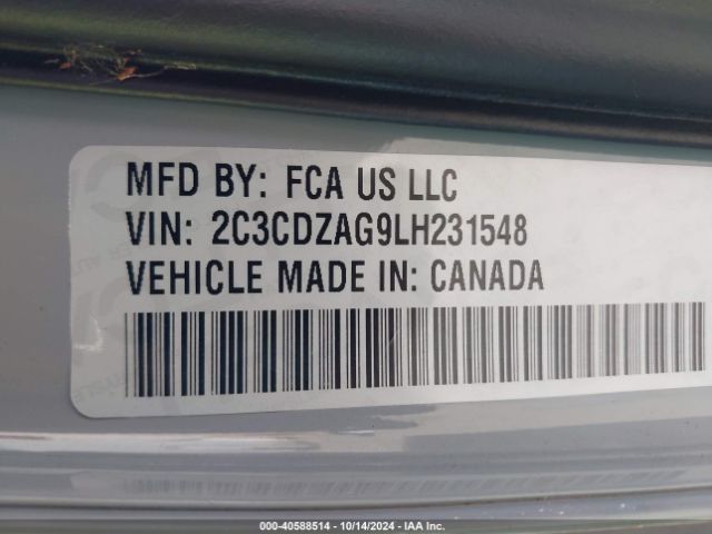 2C3CDZAG9LH231548 Dodge Challenger Sxt