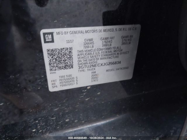 3GTU2NECXJG256834 GMC Sierra 1500 Slt
