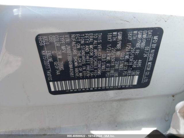 JN8BT3BB4RW440981 Nissan Rogue Sv Intelligent Awd