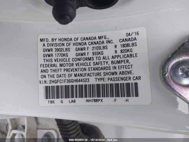 Honda Civic Ex-t 2016 2HGFC1F36GH644523 Image 9