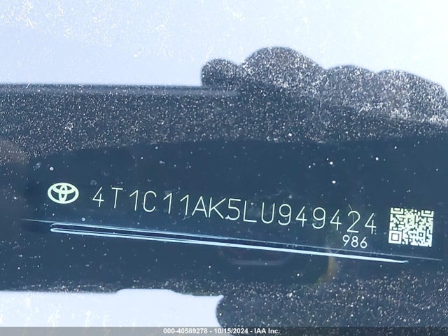 Toyota CAMRY LE 2020 4T1C11AK5LU949424 Image 9