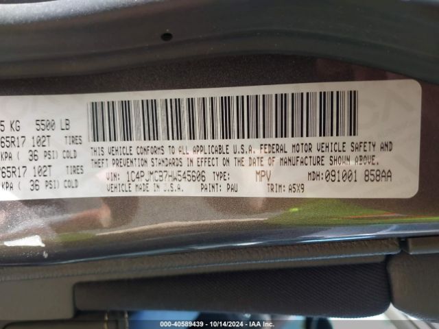 1C4PJMCB7HW545606 Jeep Cherokee Latitude 4x4