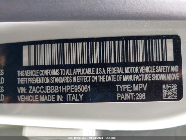 ZACCJBBB1HPE95061 Jeep Renegade Altitude 4x4